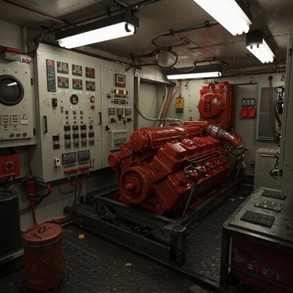 Boat engine room